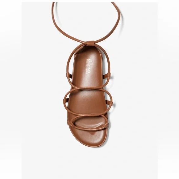 115. Michael Kors Vero Faux Leather Lace-Up Sandal - Picture 3 of 7